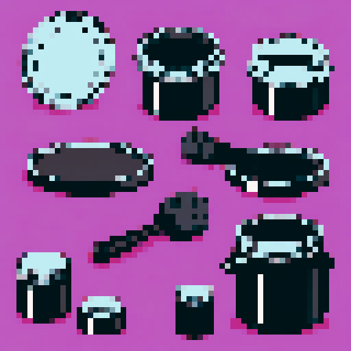 grease can full of black grease. on a solid color background so I can easily remove the background