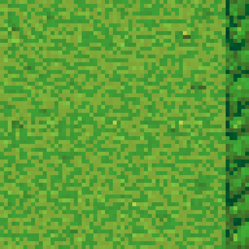 Grassy plains, soft grass texture, scattered small tufts, subtle color variation, seamless edges, matching forest tile, pixel density, texture complexity