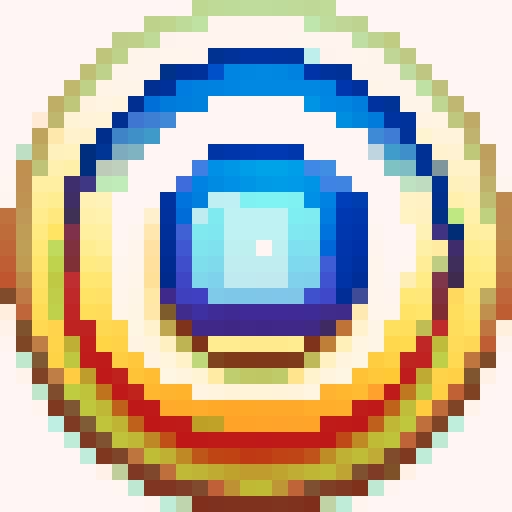Circle badge with gradient file and gold rim