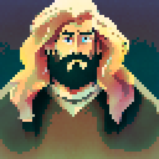 Create a satirical, caricatured image of an entrepreneur undergoing a dramatic transformation. On the left side of the image, portray the entrepreneur with features reminiscent of Satan, symbolizing his negative and harmful business practices. Surround him with chaos, such as aggressive drivers and disarrayed cars, to reflect the destructive nature of his earlier ventures. On the right side, transform the entrepreneur to resemble a figure akin to Jesus, symbolizing his redemption and positive ch