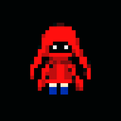 red cloaked character sprite