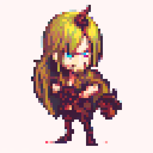 pixel art of devil caster