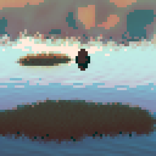 Golden hour; still water