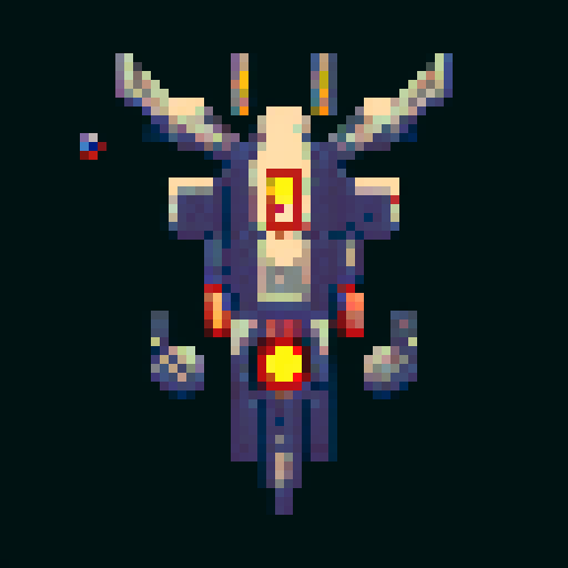 Top down enemy space ship