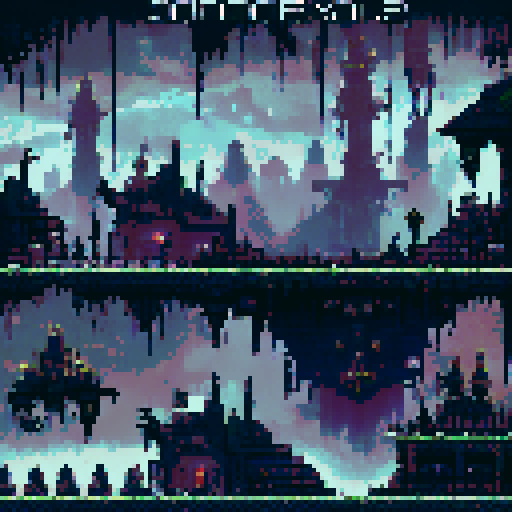 spritesheet (8 by 8 pixels tiles) for a 2D pixel art platformer, grim vampire hunter themed.