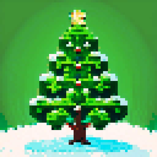 green grain tree with snow