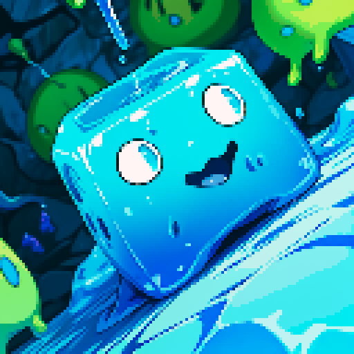 Blue Slime cube, Gelatinous cube, giant Slime, boss fight
