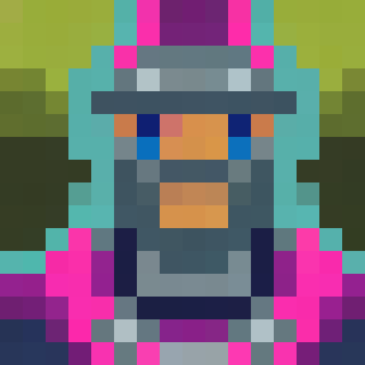 cute, 16x16 pixel art, close up, portrait, game icon, female character, RPG dress