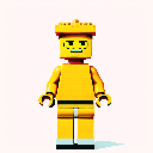 lego pixel, vibrant colors, blocky shapes, small plastic bricks, isometric perspective, retro video game, low resolution, 8-bit graphics, sharp edges, square grid, limited color palette, nostalgic feel, brick-built characters, iconic lego logo, digital recreation, detailed textures, crisp lines, simplified forms, nostalgic gaming vibes