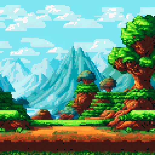 RPG Battle background, forest 