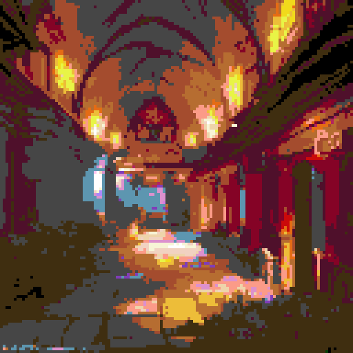 A majestic castle, with colorful beautiful scenery