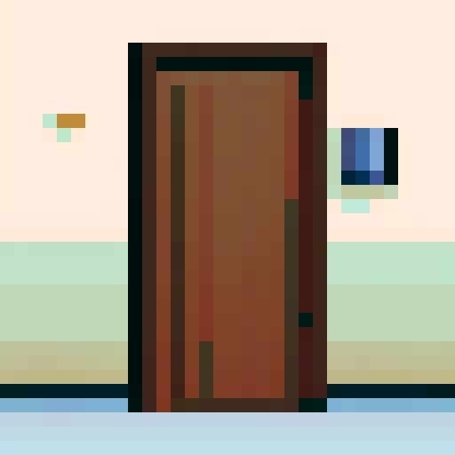 Closed Wooden door