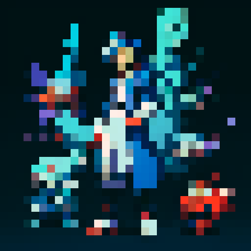 A full body character, an evil doctor wearing a lab coat, megaman style, retro