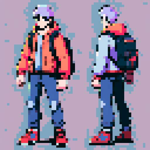 Concept drawing, male character, realistic, 16 colors, adventure, full body, game art