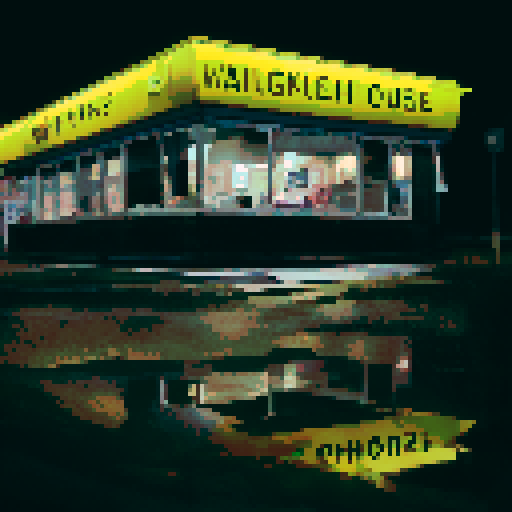 Waffle House on a black background