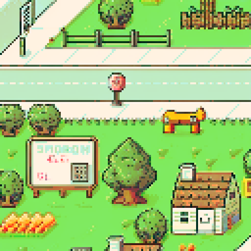 Urban town, vibrant colors