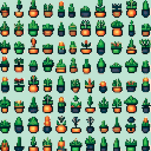 A collection of witchy herb icons folk Etsy cross stitch pattern 