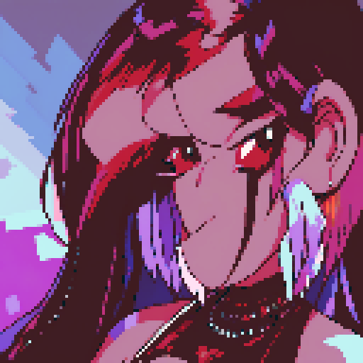 Goth girl face, curvy goth, busty goth girl, whole head portrait, black hair, purple eyeshadow, red lipstick, wearing bikini, studded collar, vibrant srgb colors, edgy aesthetic