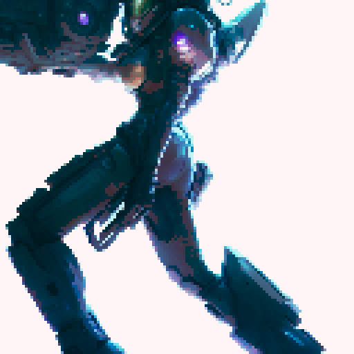 metroid like female hero with sexy boobs and butt not too big medium size and legs and eyes that are anime