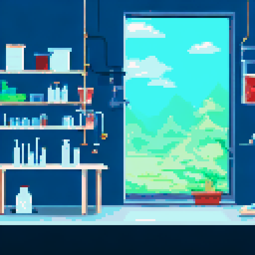 A simple, science lab, that would contrast nicely with white text