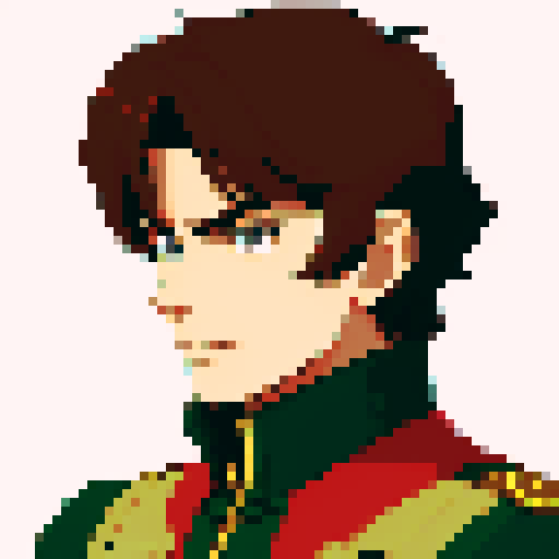 Male Zeon pilot with brown hair 