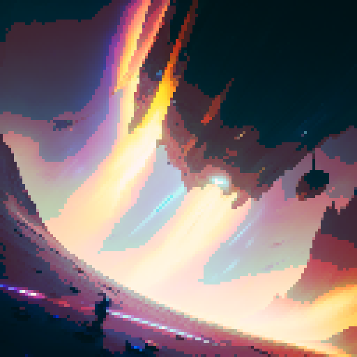 explosion in the cosmos, vibrant colors