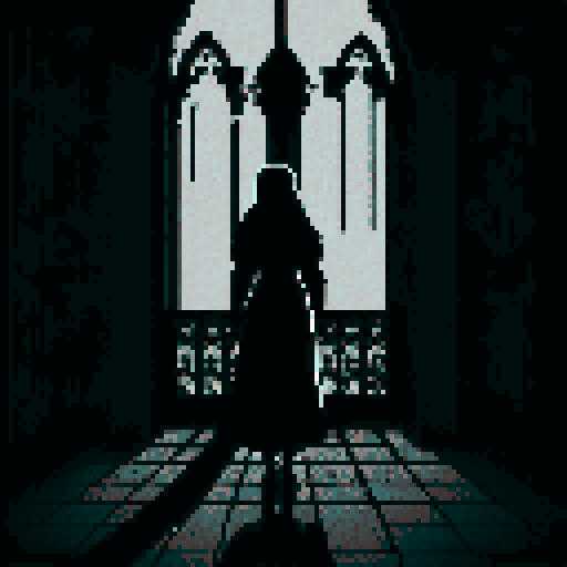 Dark-Souls style, hints of aesthetic from movie "Sin City", muted hues, gothic noir