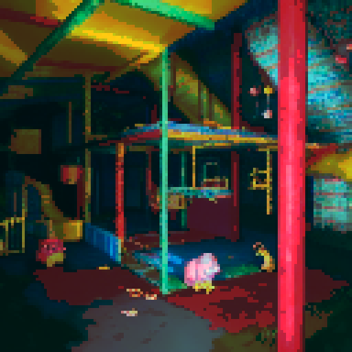 abandoned indoor playground