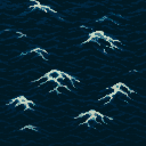animated dark ocean water, top down