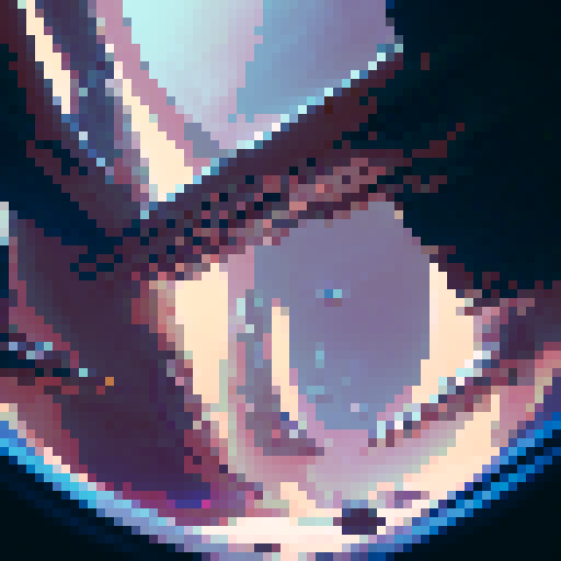 space station corridor top down view catwalks