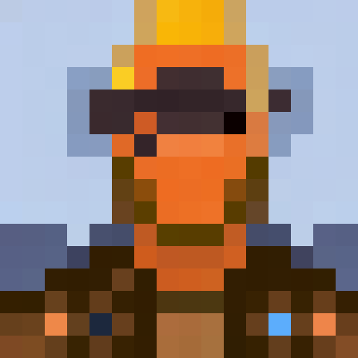 Sad monkey in sunglasses, human-like clothing, holding a fishing rod, with a pixelated sunset in the background, capturing the melancholic mood with pixel ar