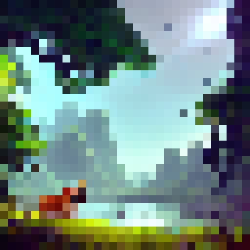 Corgi explorer in safari gear treks through lush jungle, surrounded by towering trees, vibrant foliage.