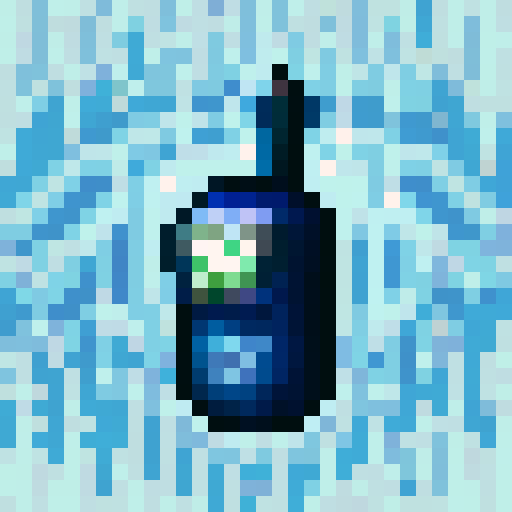 Walkie Talkie, retro pixel art, vibrant colors, close-up of buttons, skillfully detailed, 32x32 game icon, sRGB palette, focused portrait