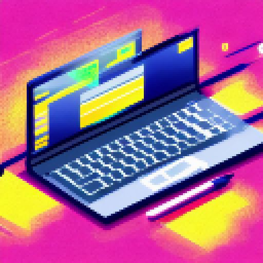 Person with spiky hair typing on colorful keyboard with a glowing screen showing a Python webpage with clickable elements, all rendered in a detailed watercolor art style with intentional brush strokes and vibrant colors, in 4k resolution, inspired by anime.