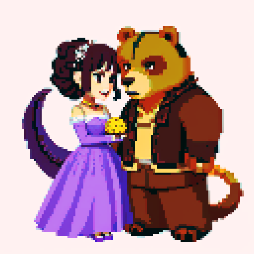 married couple, she is a dragon and he is a bear