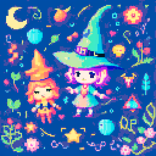 whimsical witchy motifs