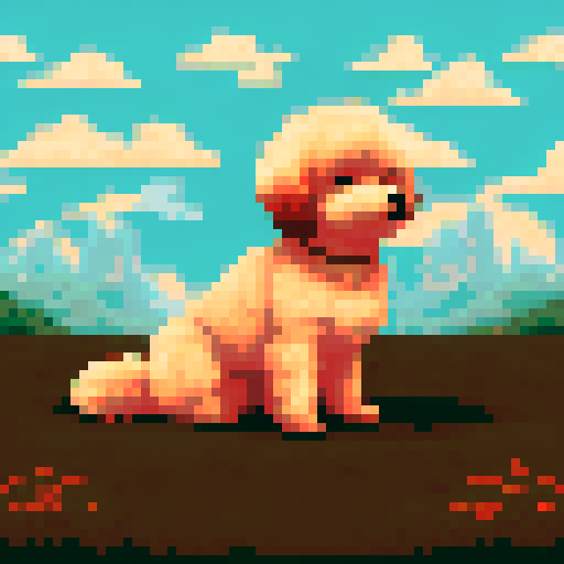 Apricot colored fur, bichon frise