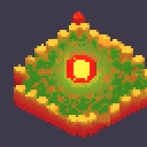 game asset, magic rune with attack symbol on red circle stone