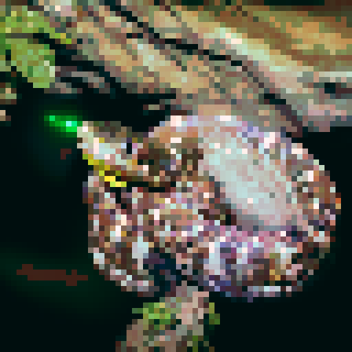 Malayan pit viper snake, night time, dark background