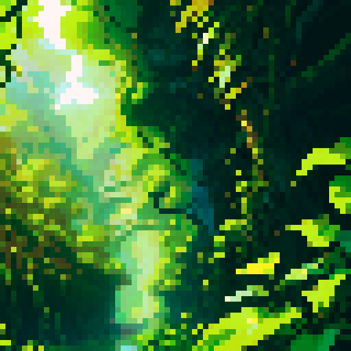 jungle with vines