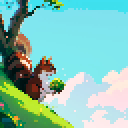 sideview of a squirrel, clear background