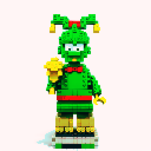 Grinch pixel lego 
