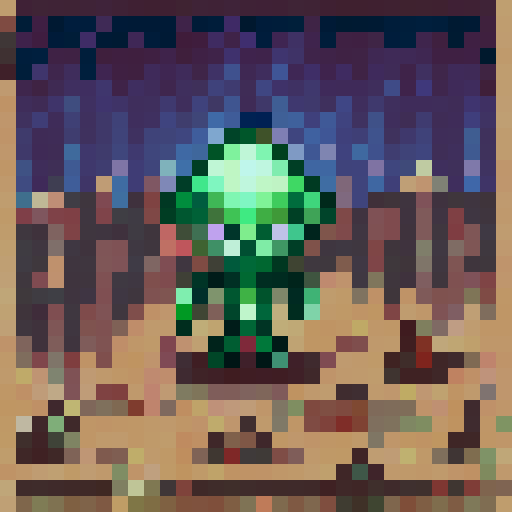 Alien on weird planet