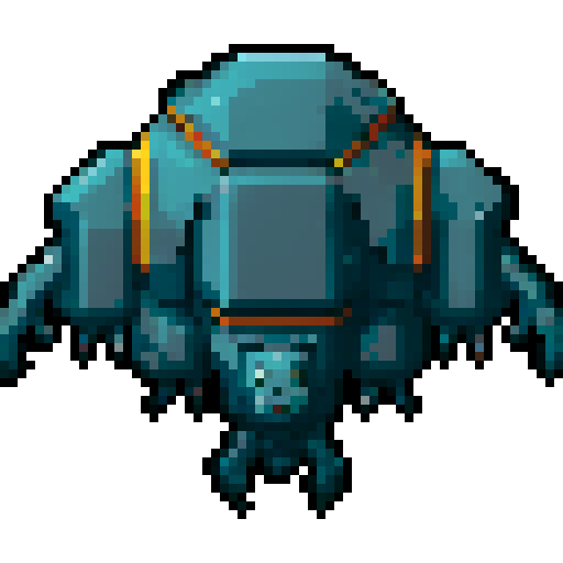 Top Down Animated space alien boss