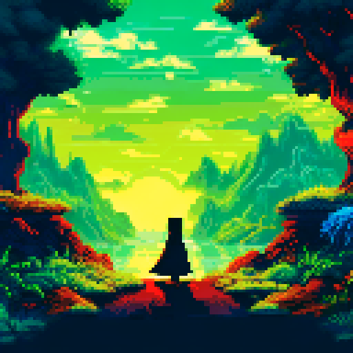 Dark figure, white hair, black robe, game asset