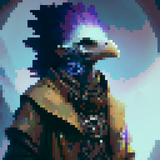 anthropomorphic raven druid (old man)