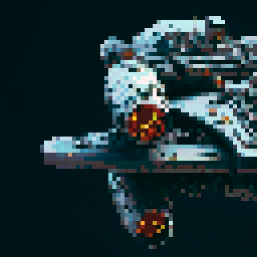 pixel art spaceship