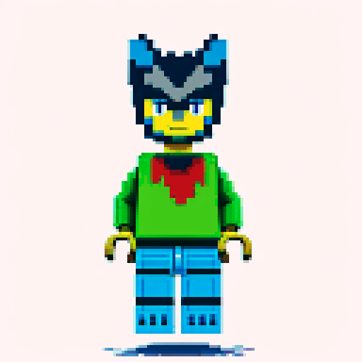 wolverine lego pixel