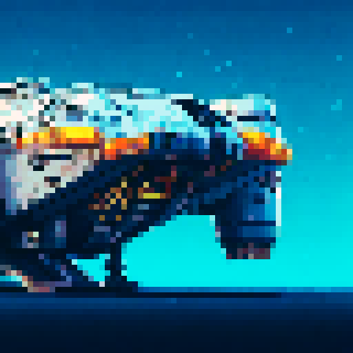 pixel art spaceship