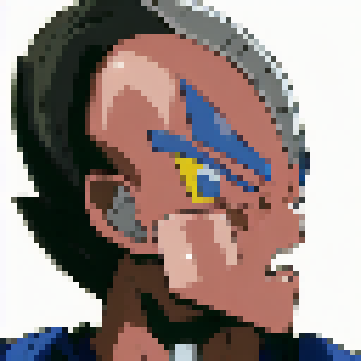 super saiyan vegeta gettting ready to power up.